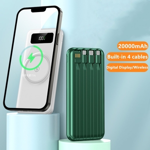 Cao 20000mAh Slim không dây nhanh chóng sạc Powerbank 4 Cáp hiển thị kỹ thuật số 10 Wát xách tay CE chứng nhận ngoài trời Micro USB - Product Image 5