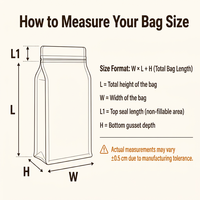 Sacs refermables à fond plat en papier kraft mat personnalisés avec valve d'air pour grains de café