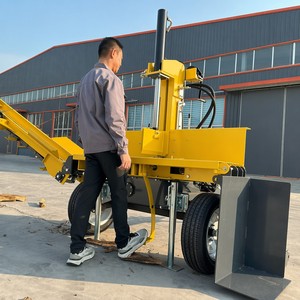 <span class=keywords><strong>Fendeuse</strong></span> de bûches verticale de 500 mm de longueur max. 20T hydraulique, moteur essence Kohler 14 CV, cycle 3S, débit 68L, axe de torsion, pédale de transport - Product Image 5