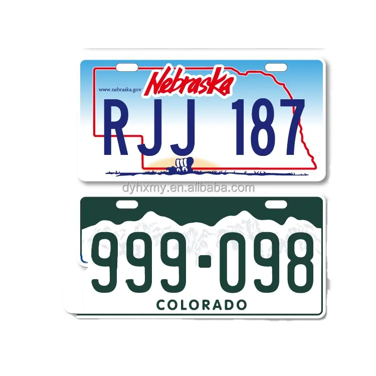 Kualitas tinggi AS/Amerika Serikat pemerintah Amerika Serikat kendaraan mobil lisensi/pelat nomor cetakan lukisan seni rakyat JIA 4 warna