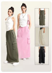 Design alla moda <span class=keywords><strong>camicie</strong></span> sportive sportive da donna di alta qualità autunno <span class=keywords><strong>Etro</strong></span> Wash Casual a trapezio gonne in pile lunghe mezza sottoveste - Product Image 5