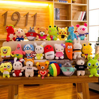 Fábrica al por mayor promoción especial 7 pulgadas juguete de peluche máquina de agarre muñeca juguete boda animal relleno suave grúa muñeca