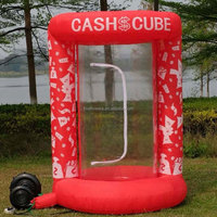 Machine de jeu de carnaval gonflable pour attraper l'argent, type cabine ou boîte à monnaie