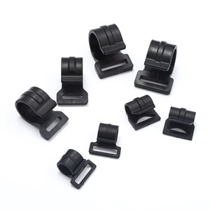 Gancho para tienda de campaña de 2.0 cm, de plástico negro, accesorio para tiendas de campaña al aire libre, para fijar cubiertas de coche y bolsas. - Product Image 1