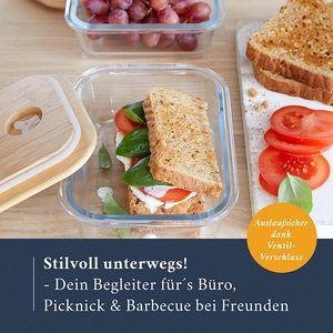 Hộp Đựng Thức Ăn Chuẩn Bị Hộp Đựng (Bộ 4) Hộp Đựng Thực Phẩm Chất Lượng Cao Có Nắp Tre - Product Image 6