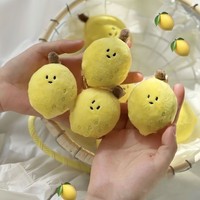 Mayorista Peluche Lindo Dulce Limón Llavero Mochila Encanto Fruta Colgante Patata Felpa Llaveros Juguetes Papa Peluche Muñeco