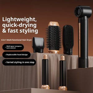 Modelador de Cabelo Profissional Anti-Frizz com Brilho Suave, Modelador Automático de 28mm, 6 Acessórios, Escova Secadora Iônica de Cerâmica com Proteína - Product Image 2