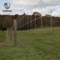 Clôture robuste anti-rouille à nœuds fixes de 6 pieds pour bétail, moutons, cerfs et animaux d'élevage en pâturage