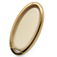 Protection de clé de voiture en TPU de haute qualité à 3 boutons, coque de clé plaquée or champagne, étui de clé à distance pour accessoire de protection de clé