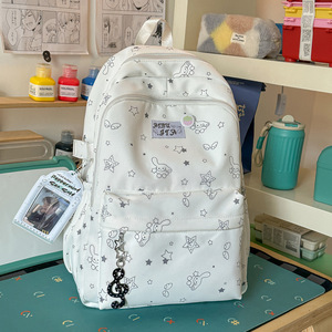 Nueva mochila de estilo japonés con dibujos animados, linda, a cuadros, de gran capacidad, ligera, que reduce la carga, de doble asa, para uso diario. - Product Image 3