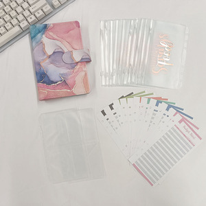 Bán buôn tùy chỉnh A6 PU da tiền mặt nàng tiên cá ngân sách chất kết dính với tiền mặt phong bì kinh doanh hàng ngày kế hoạch cuốn sách và máy tính xách tay - Product Image 1