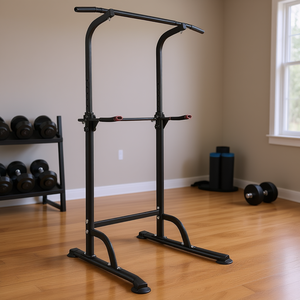 Tour de musculation réglable pour la maison, équipement de musculation avec station de dips et barre de traction, construction en métal, utilisation unisexe - Product Image 2