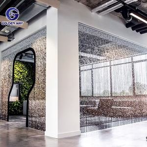 Rideau en aluminium à double crochet, <span class=keywords><strong>moustiquaire</strong></span> décorative, rideau métallique pour hôtel et restaurant - Product Image 1