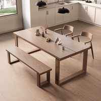 2025 nouveau modèle Table à manger en bois massif et ensemble de chaises Table à manger pour salon rectangulaire