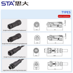 E7 Wasserdichter Kabelst ecker Schnelle Schnell anschluss klemmen 2 <span class=keywords><strong>3</strong></span> 4 5 6 Stifte Gerader Stecker Feld montierter Gegen stecker - Product Image 4