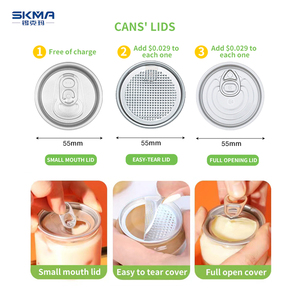 Chất Lượng Cao Nhựa Dùng Một Lần Lon Với Nắp 250Ml 330Ml 500Ml Nước Giải Khát Trà Sữa Cà Phê Nhựa Soda Có Thể Với Mở Nắp Đậy - Product Image 2