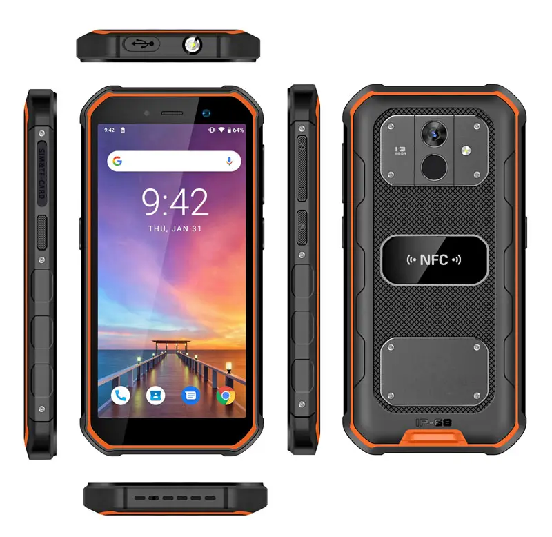Cheapest HIDON factory android 10 rooted phones IP68 waterproof dropproof phones with disable wifi 4G LTE Netsworks rugged phone