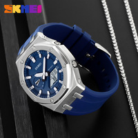 SKMEI Herren Multifunktionale Outdoor-Sportuhr Wasserdichte Digitale Uhr mit Aluminiumgehäuse und Silikonarmband Moment Beauty