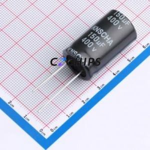 ตัวเก็บประจุแบบอิเล็กโทรไลต์อะลูมิเนียมแบบ Through-Hole รุ่น DHC400M157N3B4S1AA ขนาด D18xL31.5 มม. 150uF 20% 400V 600mA-120Hz - Product Image 1