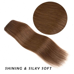 Extensions de cheveux européens en gros, 100% Remy vierges brésiliennes, à clips, lisses, 8-32 pouces, haute qualité, double trame, cheveux humains - Product Image 4