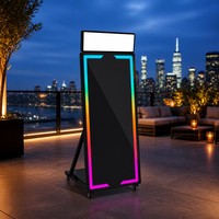Miroir Magique Intelligent de 65 Pouces avec Écran Tactile de 32/43 Pouces, PC I5 Intégré, Roues pour Location d'Événements de Mariage, Stock US