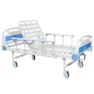 Manuel hastane ayarlanabilir tıbbi yatak hastane ekipmanları hasta yatağı bir krank hastane yatağı