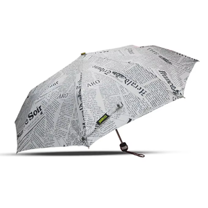 Paraguas Plegable Sharkk 19 Avenger 2 para Hombre y Mujer, Diseño de Periódico, Compacto, de Viaje, Resistente a la Lluvia, con Estructura de Hierro Resistente - Product Image 2