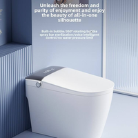 WC intelligent avec bidet intégré, chasse d'eau automatique, séchage, chauffage, cuvette en acier inoxydable en forme de U, toilette portable
