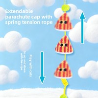 Jouet en peluche pour chat pour l'auto-entretenissement et le soulagement de l'ennui, à suspendre à la porte, avec corde élastique, baguette de stimulation et papier froissé à ressort