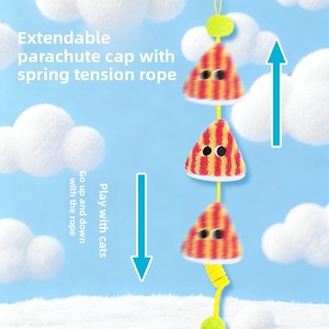 Jouet en peluche pour <span class=keywords><strong>chat</strong></span> pour l'auto-entretenissement et le soulagement de l'ennui, à suspendre à la porte, avec corde élastique, baguette de stimulation et papier froissé à ressort - Product Image 5