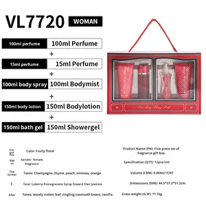 <span class=keywords><strong>Coffret</strong></span> Cadeau de Noël Parfum Femme Agrumes Longue Durée – Lot de Cinq Eaux de Cologne Très Vendues en Amérique du Sud pour le Commerce International - Product Image 2