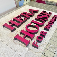 Letrero Luminoso LED para Gimnasio de Mujeres, Letrero Exterior Impermeable con Letras en 3D, Letrero con Logotipo LED Personalizado para Decoración de Pared
