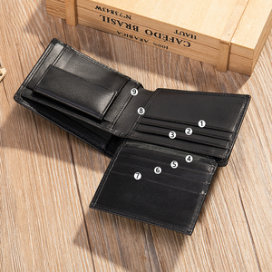 Portefeuille <span class=keywords><strong>homme</strong></span> Marrant 7328, portefeuille à rabat avec <span class=keywords><strong>porte</strong></span>-cartes et pince à billets, fin, anti-RFID, en <span class=keywords><strong>cuir</strong></span> véritable. - Product Image 2