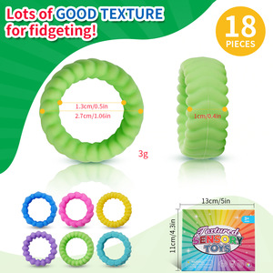 Anello Sensoriale Antistress in Silicone Unisex per Bambini da 3 a 35 Anni - Giocattolo per Dita Morbido e Testurizzato - Product Image 2
