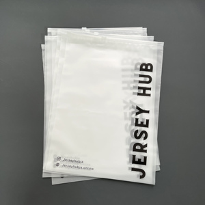 Wholesale Custom Logo Matte Frosted PE Zipper <b>Bags</b> Reusable <b>Zip</b> Pouches For Clothes Underwear Textile Merchandise Packaging - Product Image 2