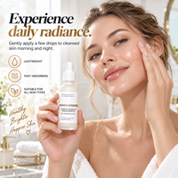 Sérum Visage Exfoliant Doux, Solution Tonifiante pour une Peau Nette, Élimination de l'Acné, Effets Blanchissants et Apaisants