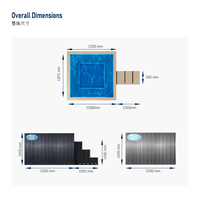 Piscine hors sol rectangulaire YXQ Y-045 3,2 m x 8 mm d'épaisseur - Durable et écologique pour usage domestique et commercial