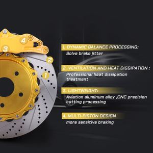 5200 pinza de freno grande de 4 pistones 330*28mm Kit de disco de freno rueda de 17/18 pulgadas para BMW X5 F15 F30 Coupe E46 <span class=keywords><strong>Honda</strong></span> Accord HRV CRZ <span class=keywords><strong>Forza</strong></span> - Product Image 3