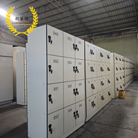 Casier de gym moderne, compact, étanche et écologique, prix d'usine pour bureaux, aéroports, villas, centres commerciaux avec station de recharge intégrée