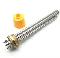 Calentador de Inmersión Tubular Industrial de Acero Inoxidable SS304, 220V 380V 3KW 6KW 9KW 12KW, Elemento Calefactor de Agua para Calderas y Tanques