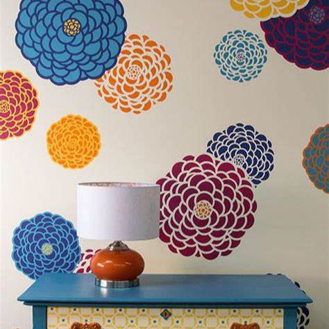 Stencil Per Pittura Murale - 18 Pezzi Riutilizzabili Con Motivi Foglie E Fiori Per Decorare Pareti E Mobili