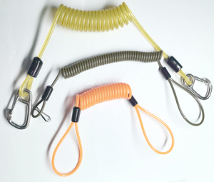 Cordons de sécurité spirales personnalisés de diverses formes, en acier inoxydable recouvert de TPU, pour la fabrication et le soudage - Product Image 2