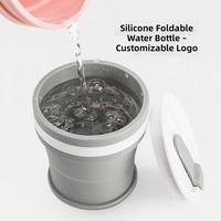 Gobelet pliable en silicone de qualité alimentaire, pour l'extérieur, le bureau, les voyages, le camping, utilisation portable, anti-fuite, sans BPA