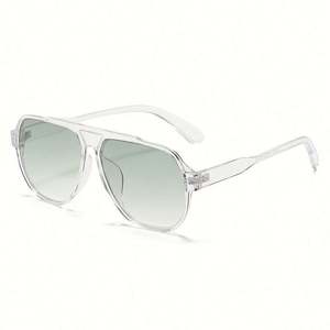 Gafas de Sol Transparentes de Gran Tamaño con Logotipo Personalizado, Modelo 2022, Protección UV400, Montura Grande, Estilo Piloto para Mujer - Product Image 4
