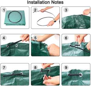 Bolsas de Jardín Industriales Reutilizables, Bolsa para Hojas de 72 Galones, Contenedor Resistente para Recolección de Residuos de Jardín y <span class=keywords><strong>Piscina</strong></span>, OEM - Product Image 4