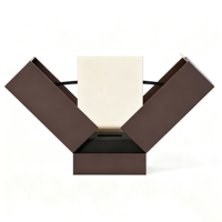 Boîtes rigides de luxe personnalisées pour coffrets cadeaux de parfum avec fermeture magnétique, gaufrage, revêtement UV, ouverture à deux portes