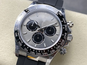 Montre mécanique étanche de qualité supérieure 40 mm QF Factory 126-519 en acier 904L, mouvement 4131, 155g, chronographe noir panda - Product Image 4