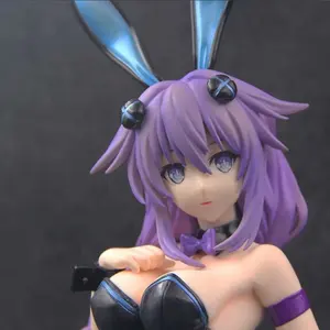 Permainan Hyperdimension Neptunia Ungu Hati Kelinci Ver. Gadis Seksi PVC Aksi Angka Mainan