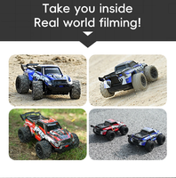Flytec Y22 Azul, Auto de Control Remoto de 2.4G y 4 Canales, 4WD, Alta Velocidad, Todoterreno, Alcance de 50M, Juguete de Control Remoto, Regalo para Niños