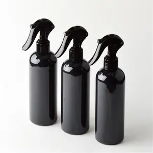300ml נסיעות מקלחת שחור פלסטיק בקבוקי ספריי עם ארגונומי טריגר מרסס למילוי בקבוק